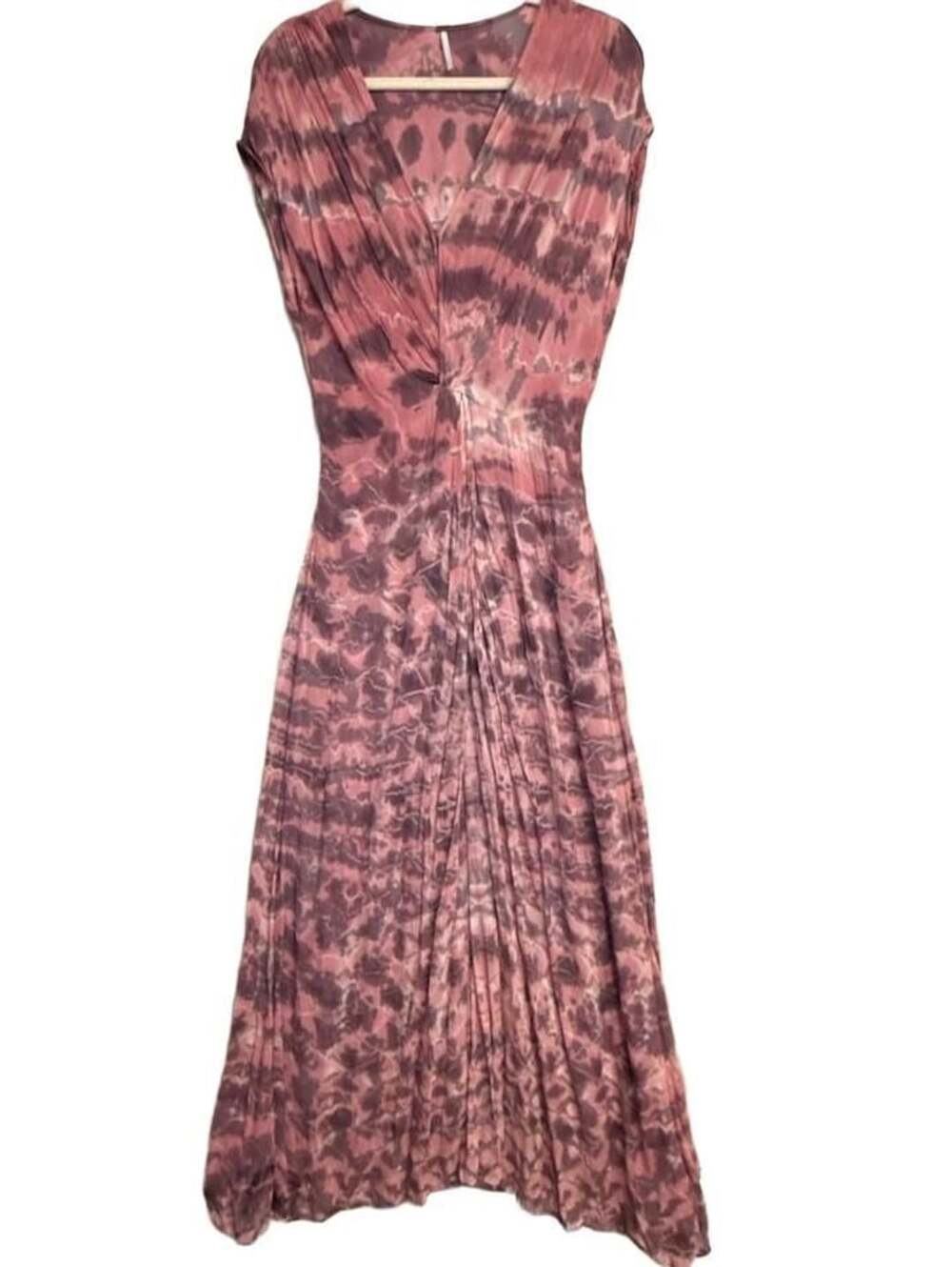 Y2K Young Fabulous & Broke Midi Dress Size M Pink Tie Dye